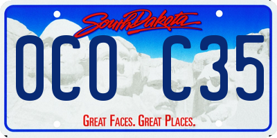 SD license plate 0COC35