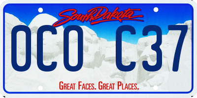 SD license plate 0COC37