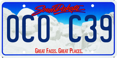 SD license plate 0COC39