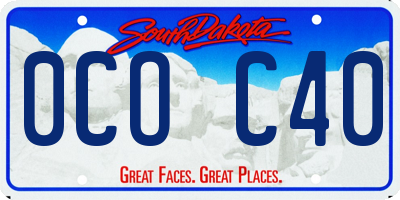 SD license plate 0COC40