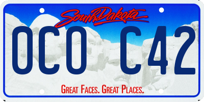 SD license plate 0COC42