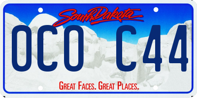 SD license plate 0COC44