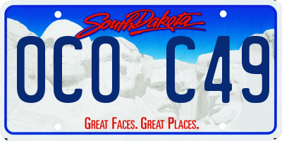 SD license plate 0COC49