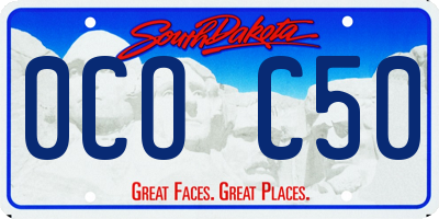 SD license plate 0COC50