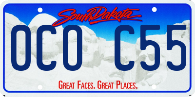 SD license plate 0COC55
