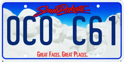 SD license plate 0COC61