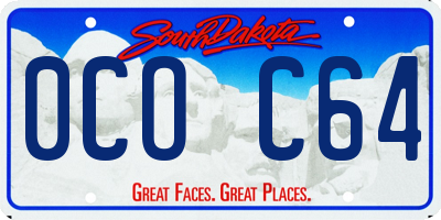 SD license plate 0COC64