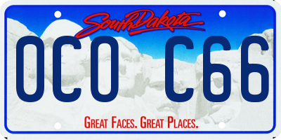 SD license plate 0COC66