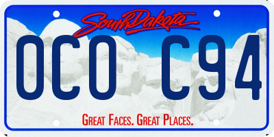 SD license plate 0COC94