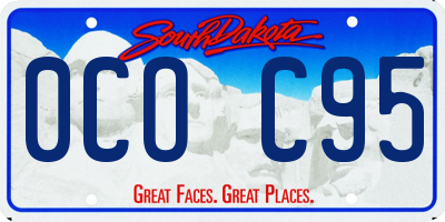 SD license plate 0COC95