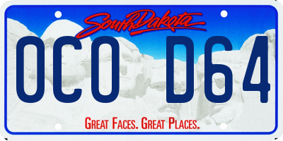 SD license plate 0COD64