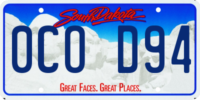 SD license plate 0COD94
