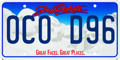 SD license plate 0COD96