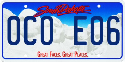 SD license plate 0COE06