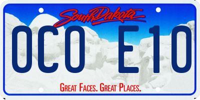 SD license plate 0COE10