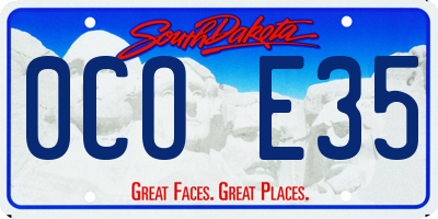 SD license plate 0COE35