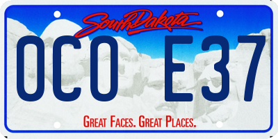 SD license plate 0COE37