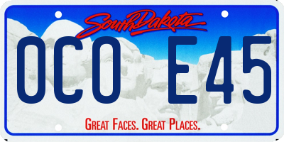 SD license plate 0COE45