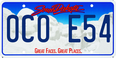 SD license plate 0COE54
