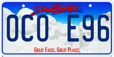 SD license plate 0COE96