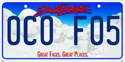 SD license plate 0COF05