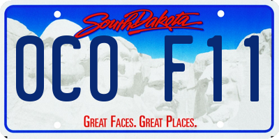 SD license plate 0COF11