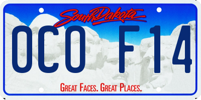 SD license plate 0COF14
