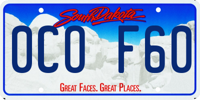 SD license plate 0COF60