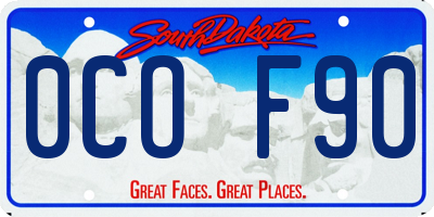 SD license plate 0COF90