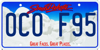 SD license plate 0COF95