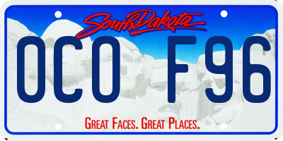 SD license plate 0COF96