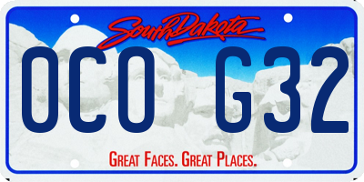 SD license plate 0COG32