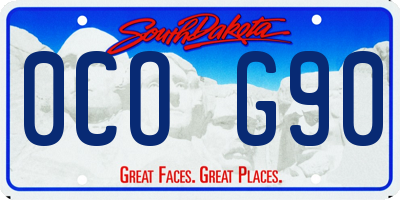 SD license plate 0COG90