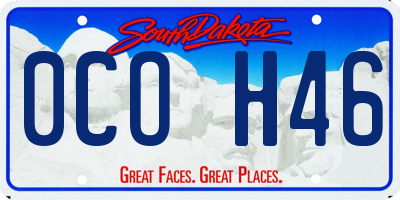 SD license plate 0COH46