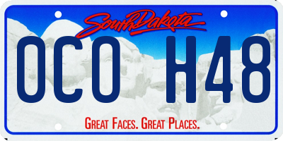 SD license plate 0COH48