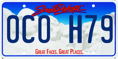 SD license plate 0COH79