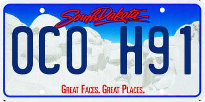 SD license plate 0COH91