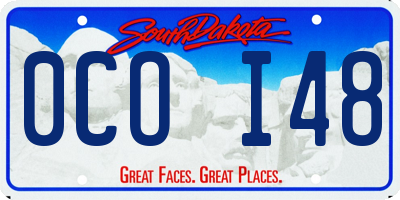 SD license plate 0COI48