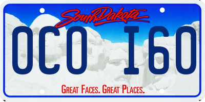 SD license plate 0COI60