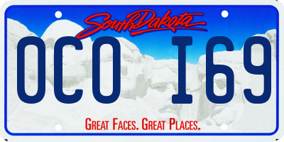 SD license plate 0COI69