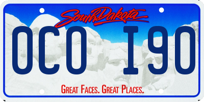 SD license plate 0COI90
