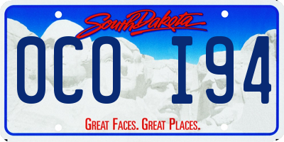 SD license plate 0COI94