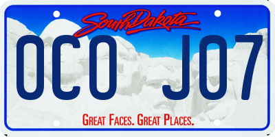 SD license plate 0COJ07