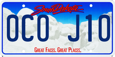 SD license plate 0COJ10