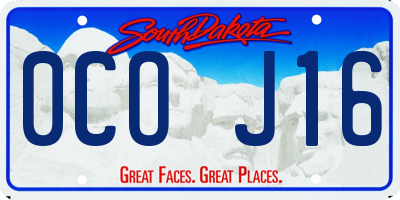 SD license plate 0COJ16