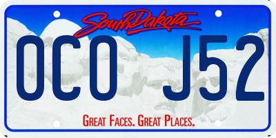 SD license plate 0COJ52