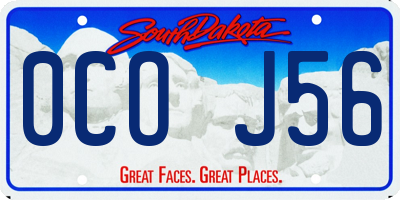 SD license plate 0COJ56