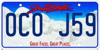 SD license plate 0COJ59