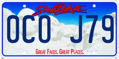 SD license plate 0COJ79