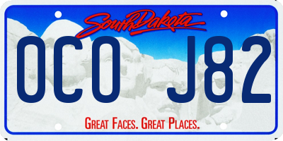 SD license plate 0COJ82